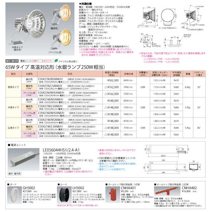 岩崎電気 E30421W/NSAN8/H LED投光器 レディオック フラッド