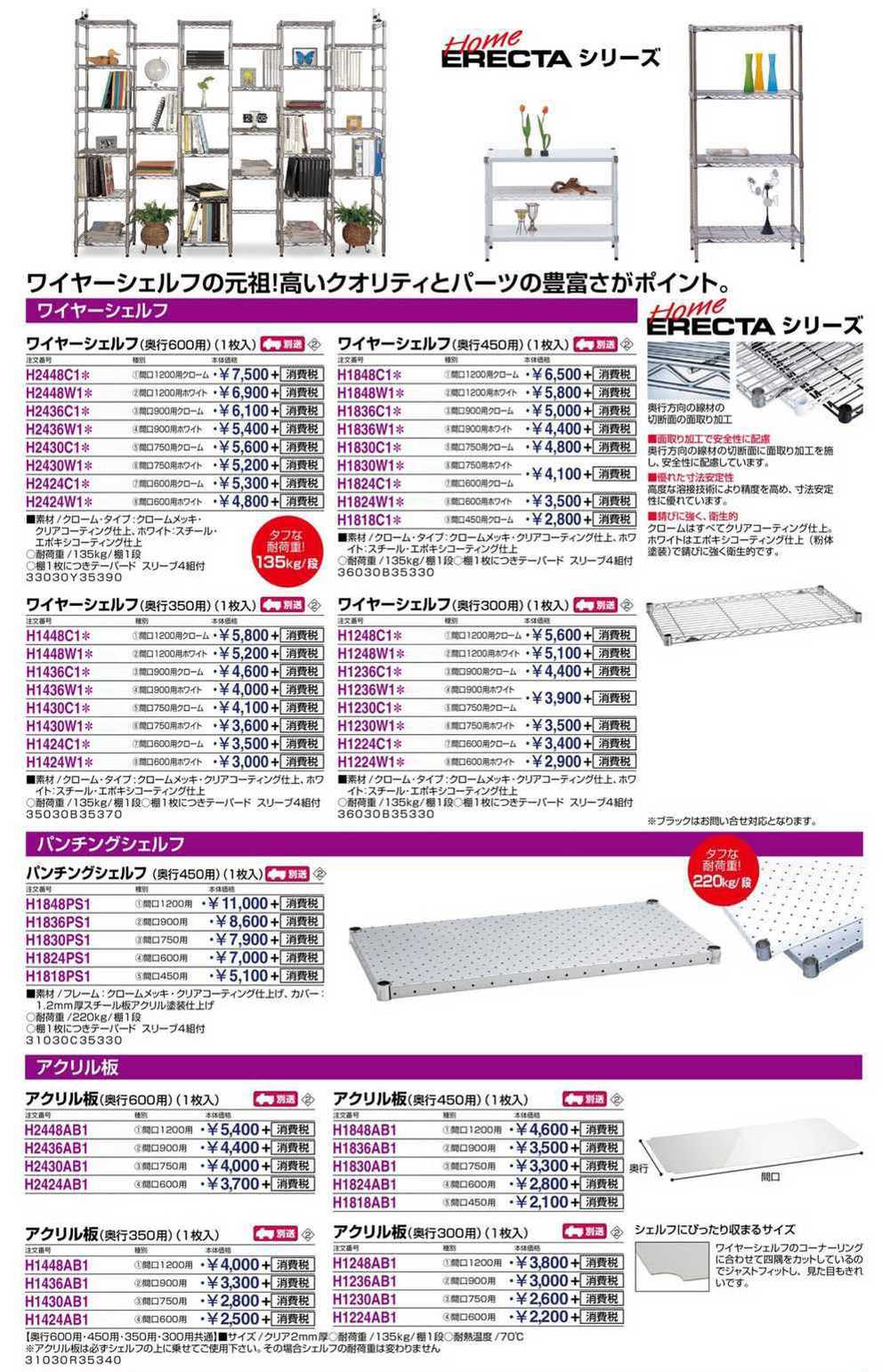 パンチングシェルフ W1200×D450 H1848PS1 | 激安特価販売 看板材料.COM