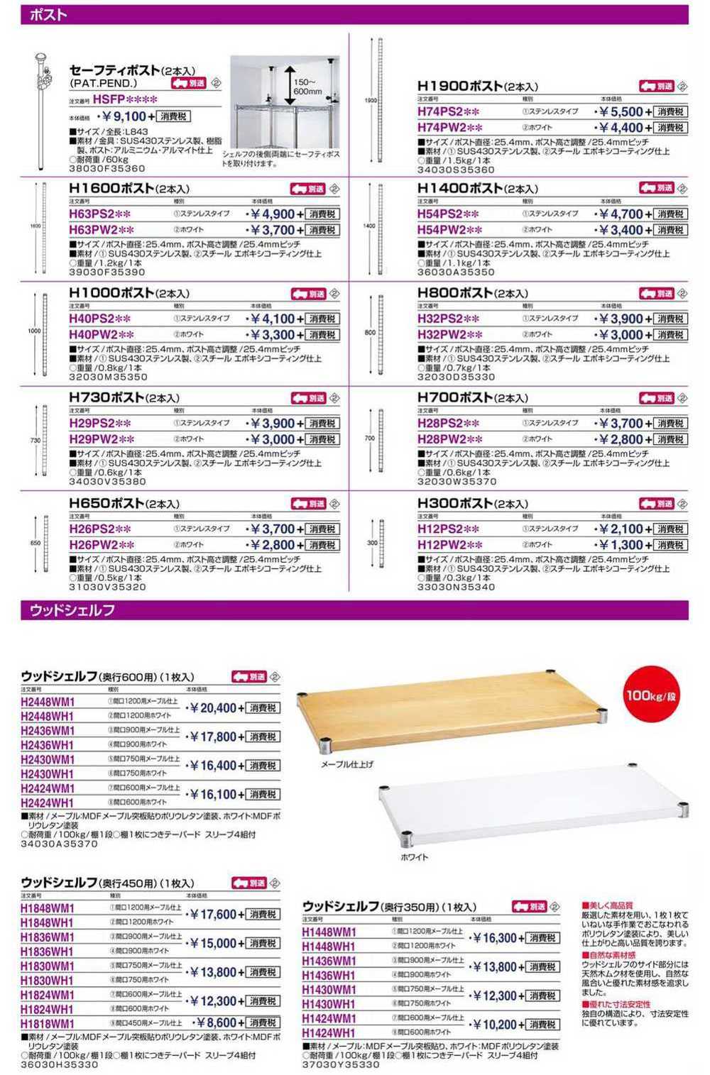 パンチングシェルフ W1200×D450 H1848PS1 | 激安特価販売 看板材料.COM