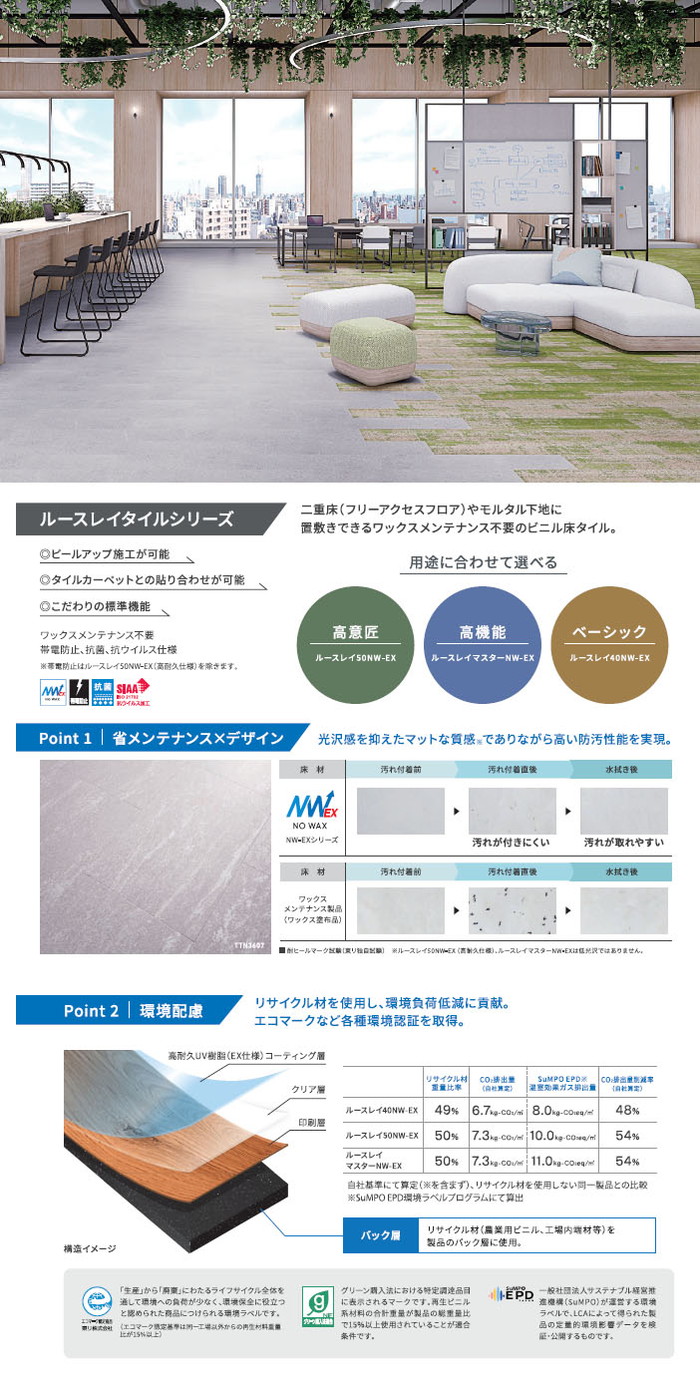 ビニール床タイル